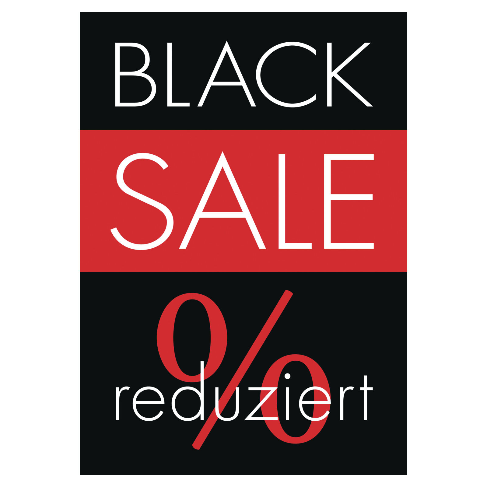 Plakat Black Sale reduziert DIN A1