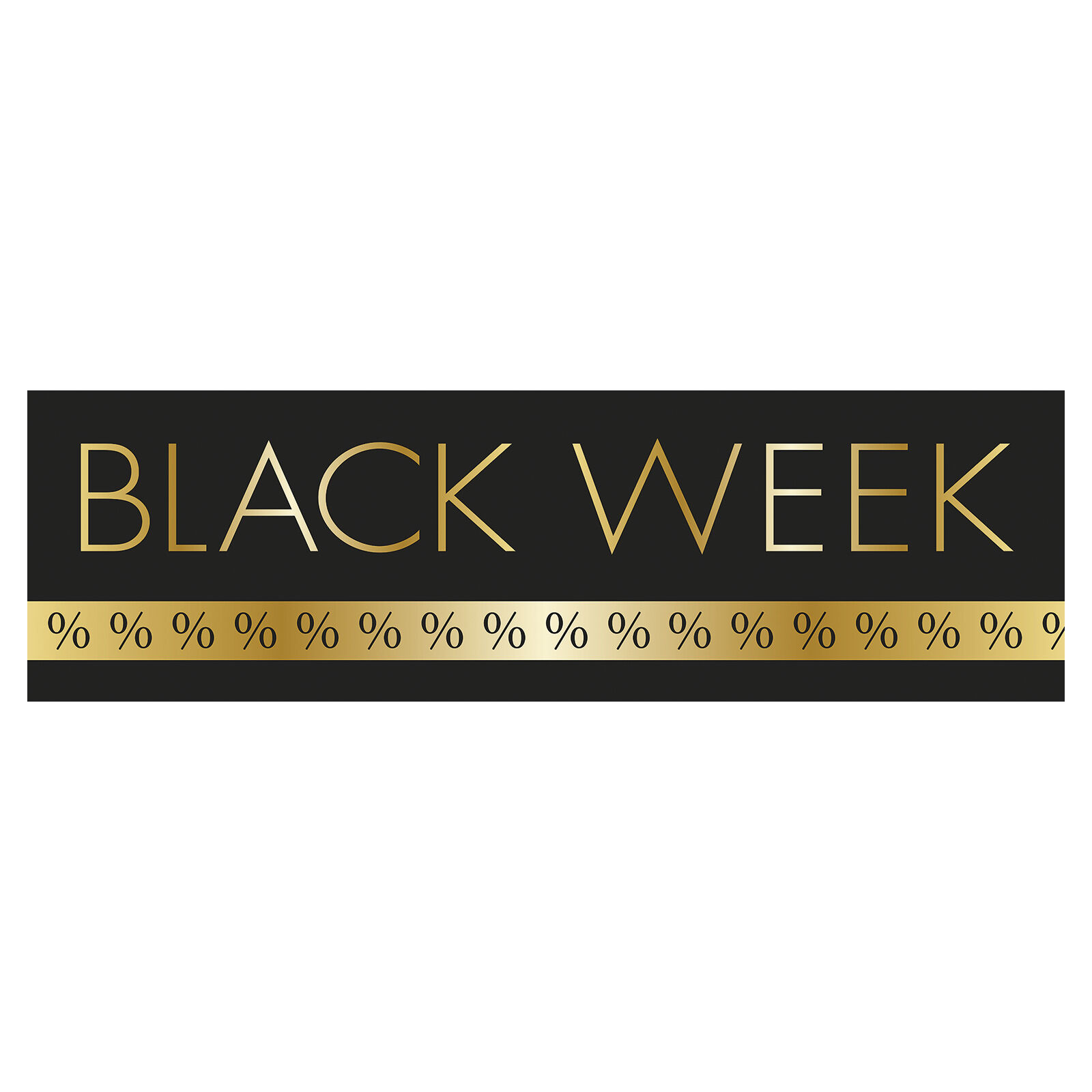 Papierplakat Black Week %, 100x30 cm