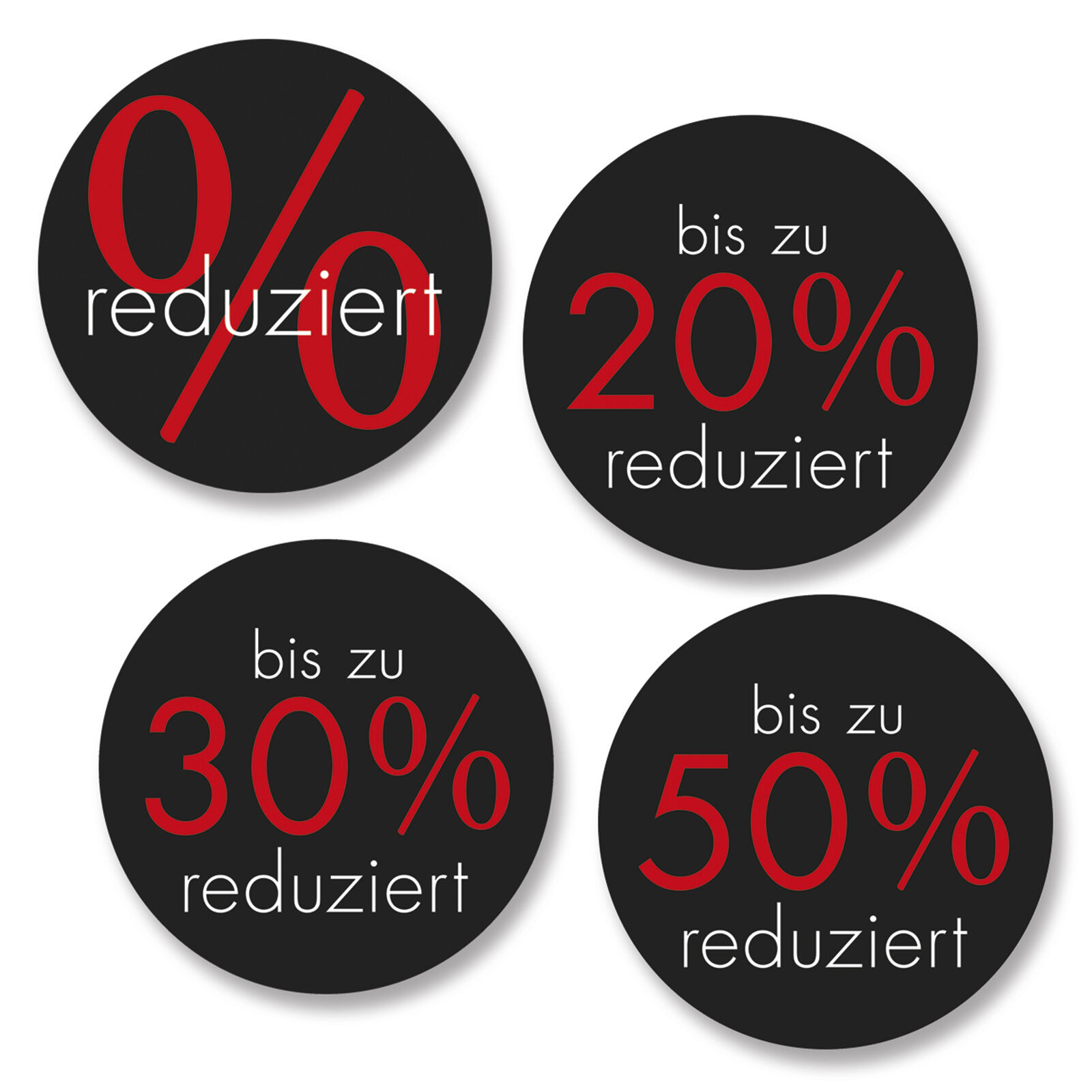 Aufkleber Reduziert Schwarz,  32 cm