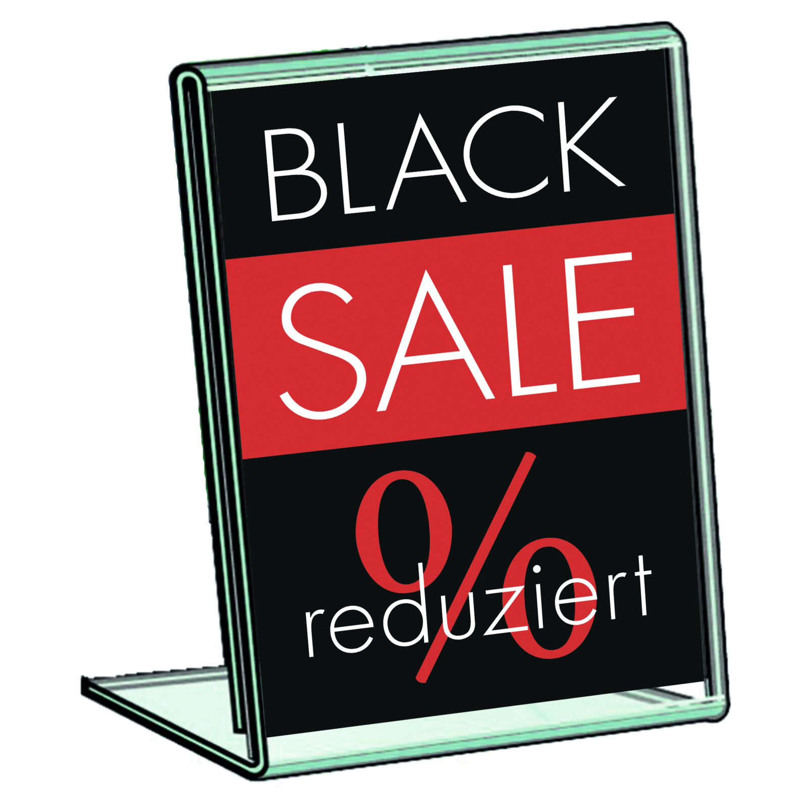 4-teiliges Black Sale Set mit Acrylaufsteller DIN A4 Bild 2