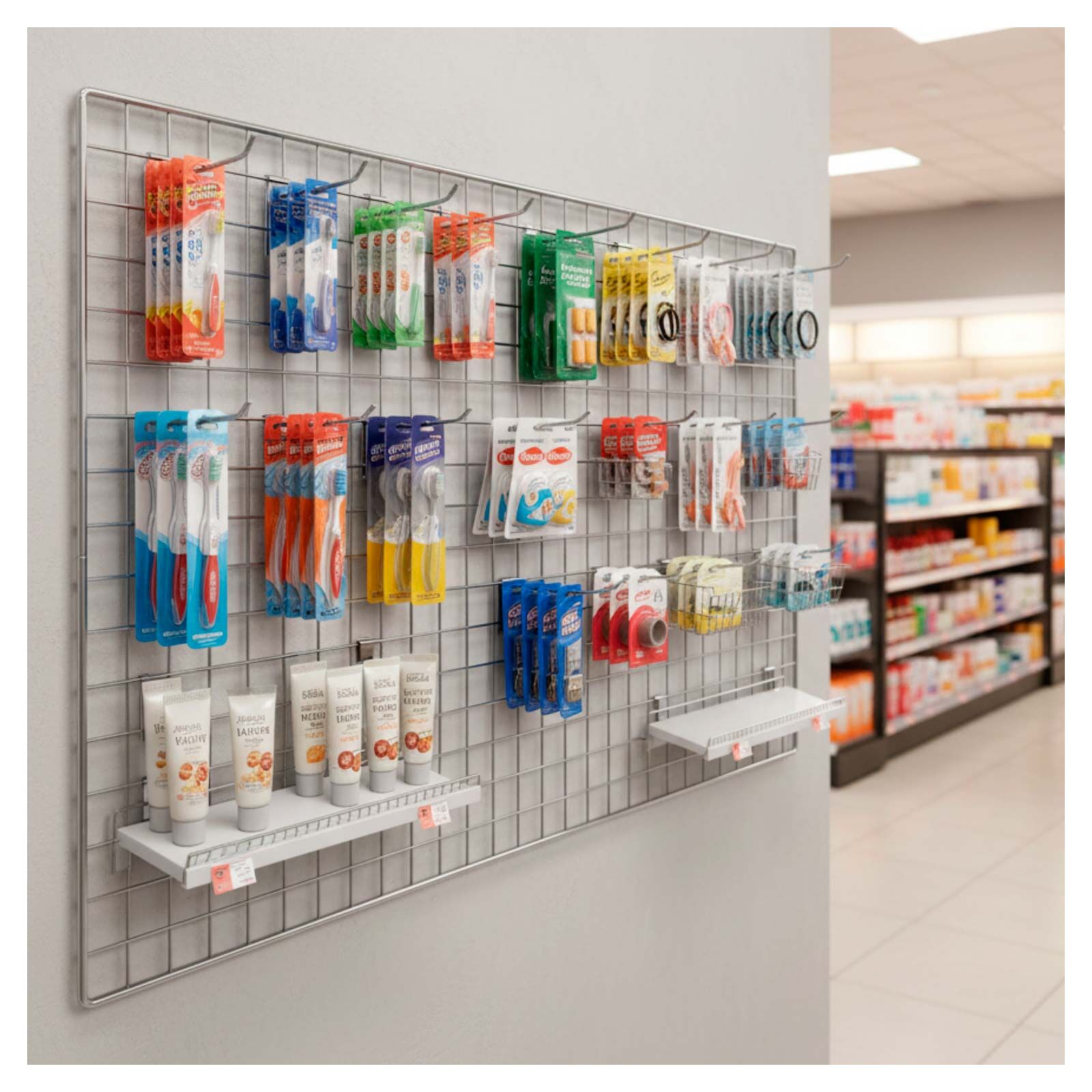 Ladenbaugitter, verchromt Bild 2