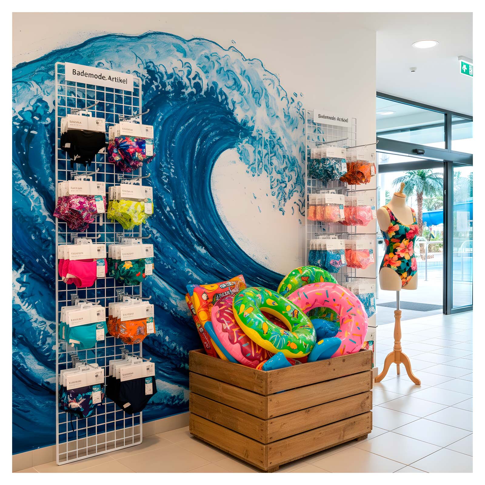 Ladenbaugitter, wei� matt Bild 2