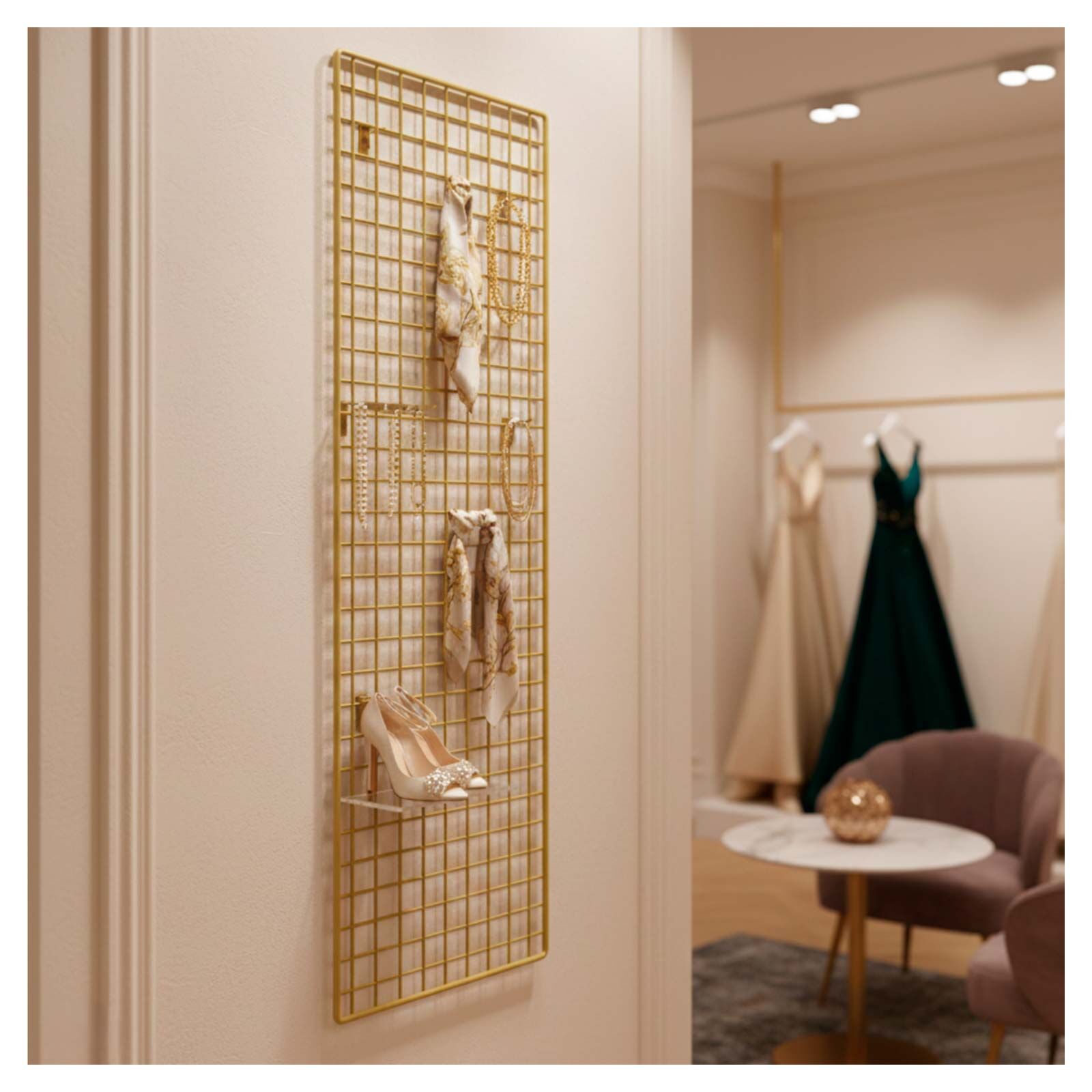 Ladenbaugitter, goldfarben Bild 2