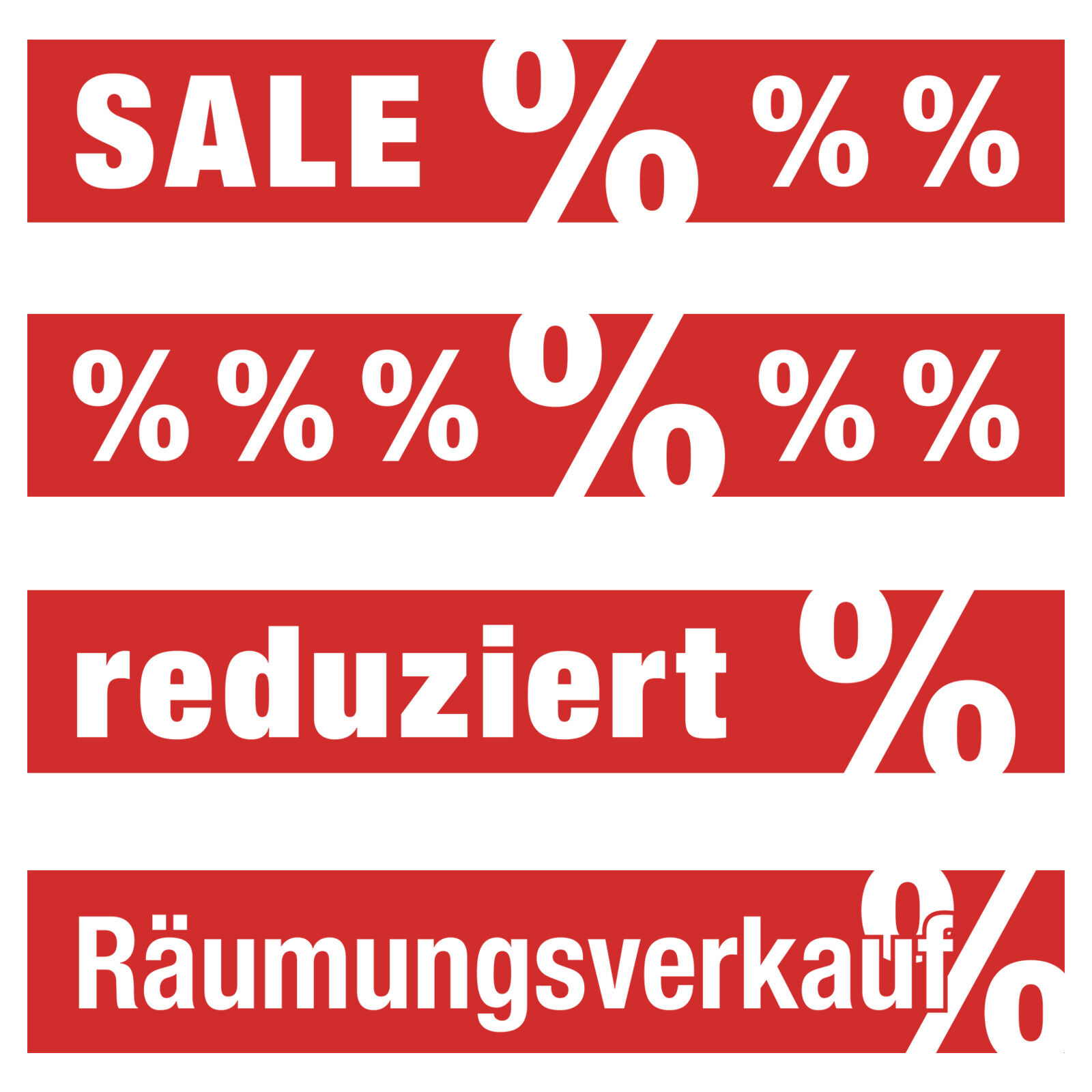 Plakatstreifen "Räumungsverkauf" für Sale Reduziert  Räumungsverkauf Aktionen 