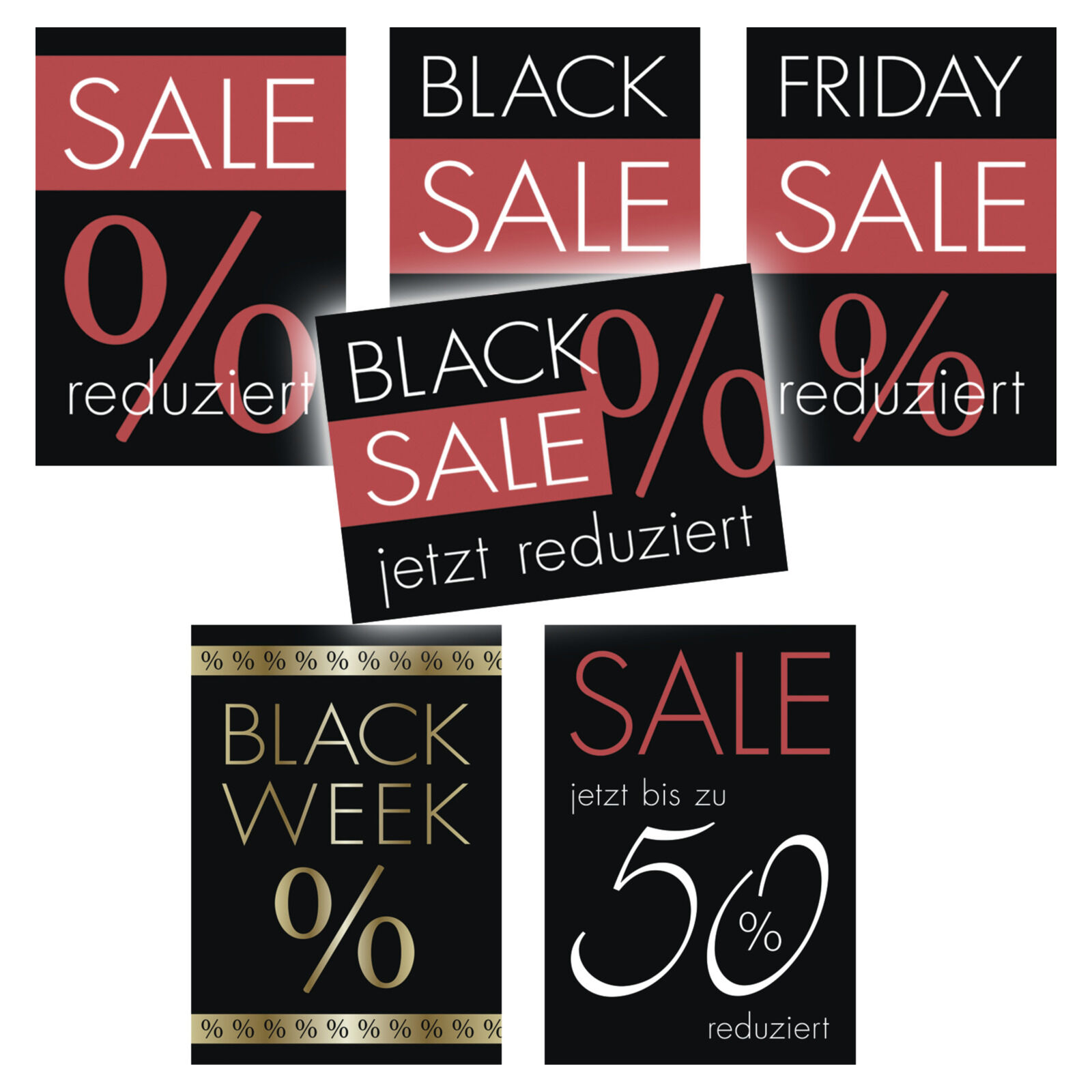 Plakatkarton Black Sale DIN A4, VE 10 St