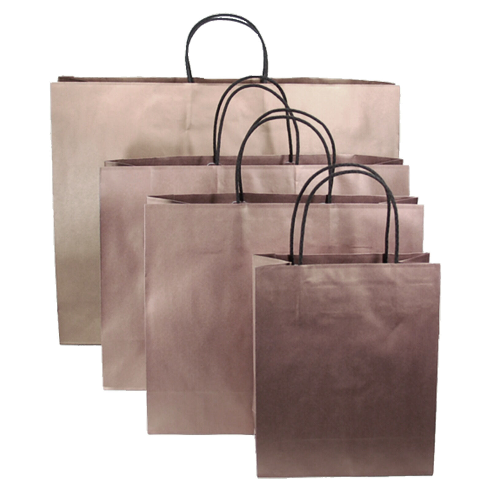 Papiertragetasche Milano Bronzo mit Textilkordel