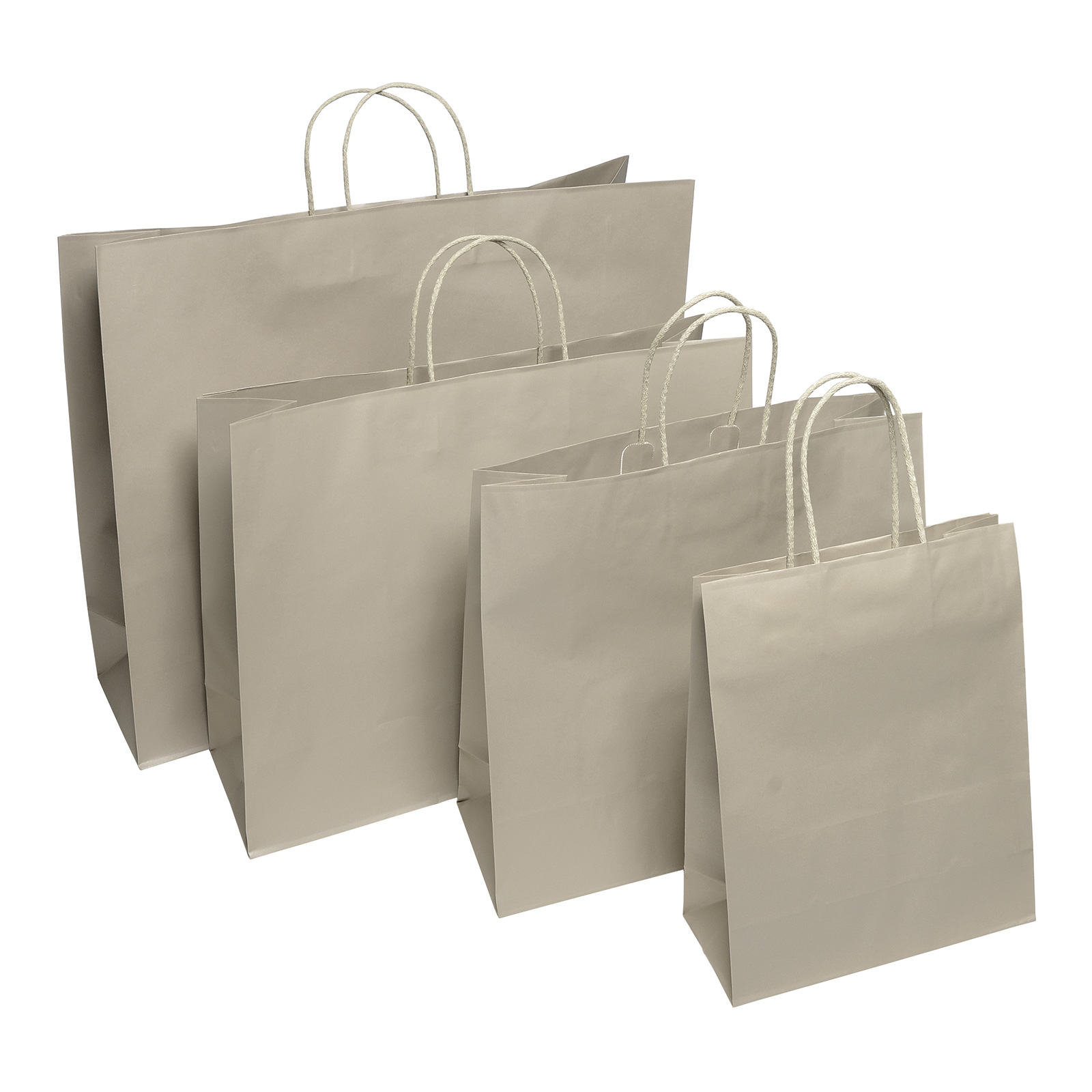 Papiertasche Milano Platino mit Textilkordel