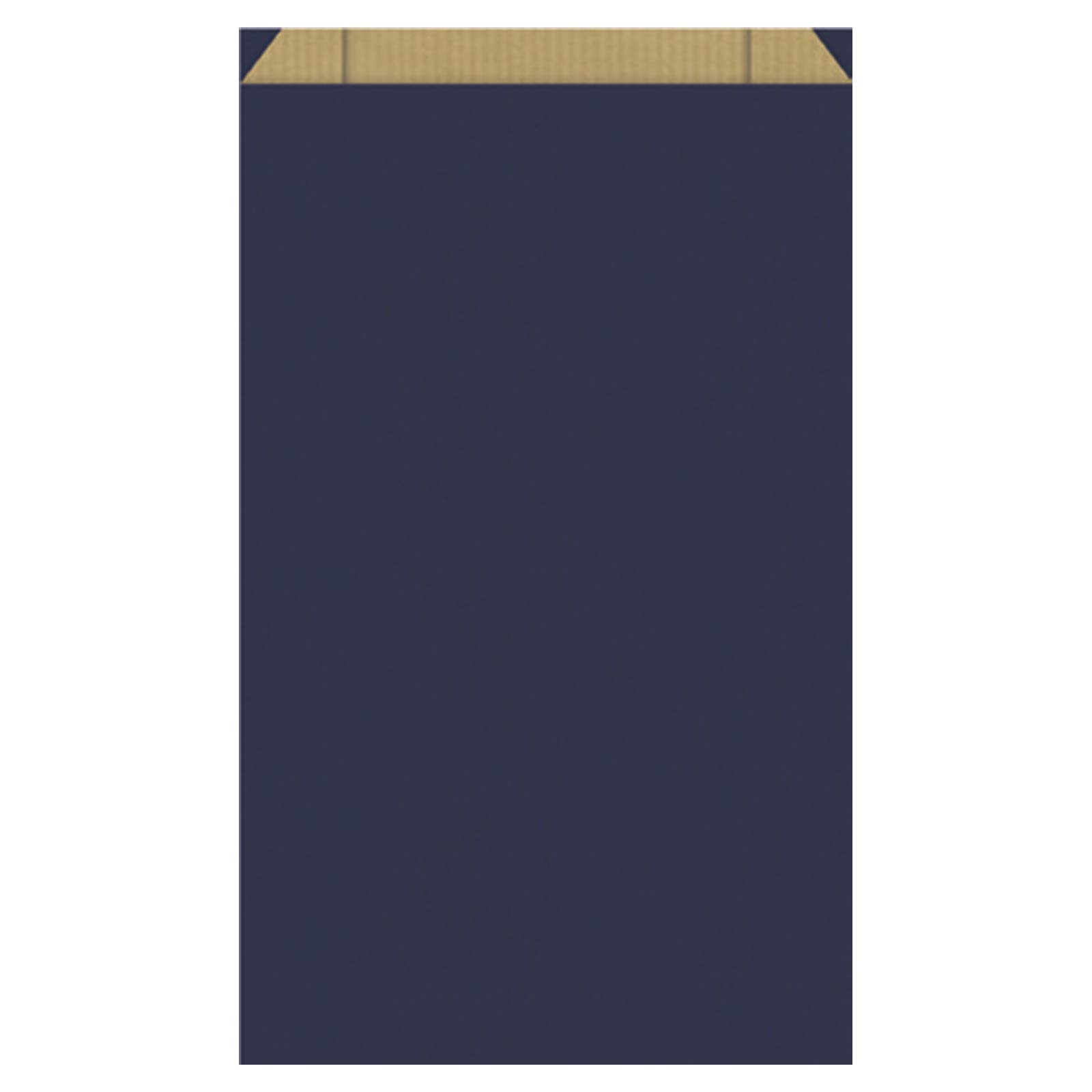 Papierflachbeutel blau mit Klappe