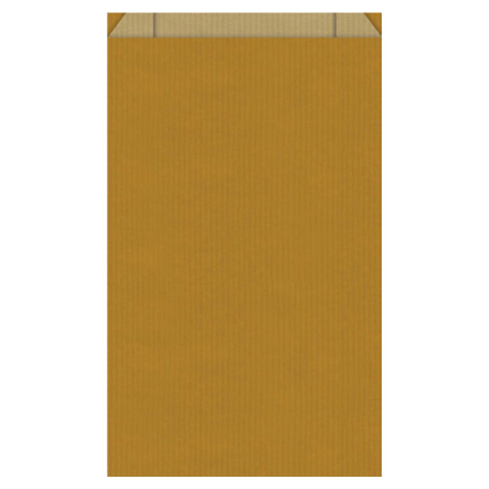 Papierflachbeutel gelb mit Klappe