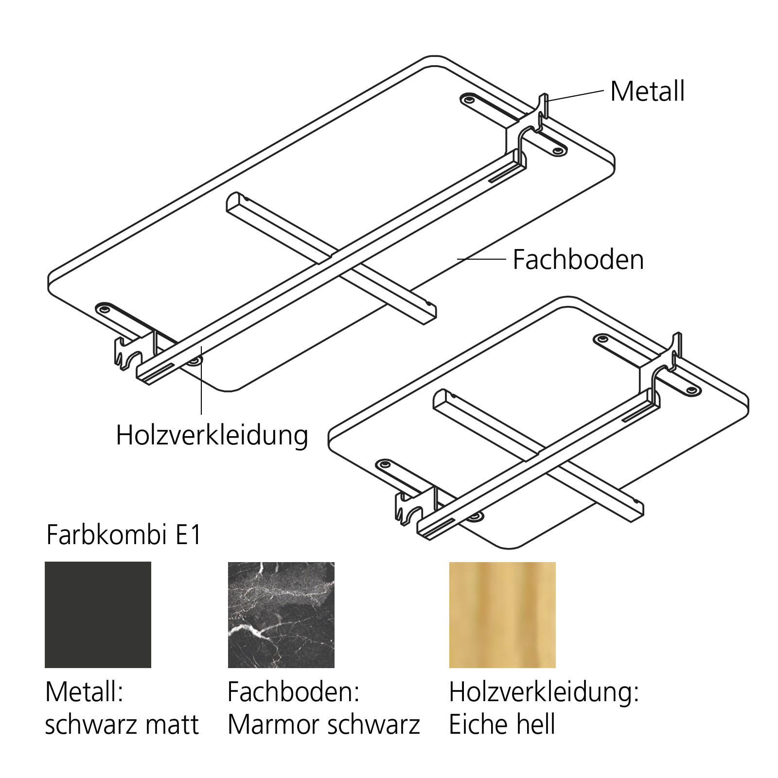 Holzfachboden mit Tragerahmen + Abhnger essence Bild 2
