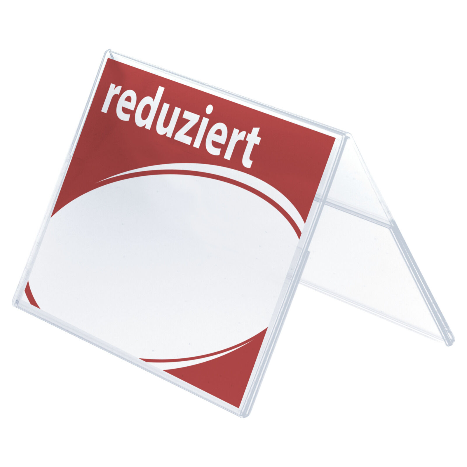 Acrylglas-Dachaufsteller in DIN-Querformaten