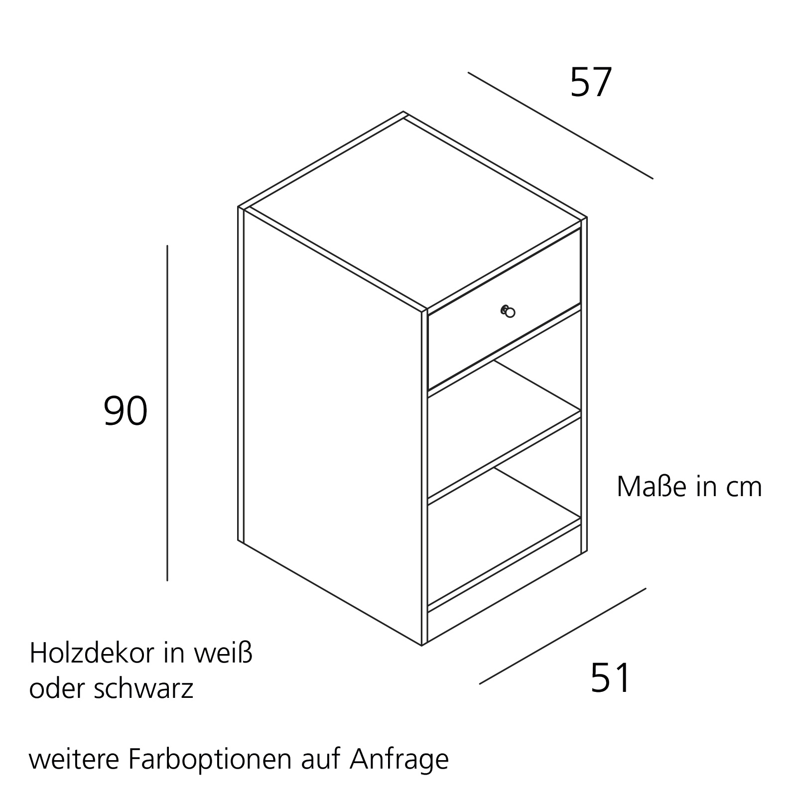 Einsatzmodul Cassa 1x Schublade/Fachboden