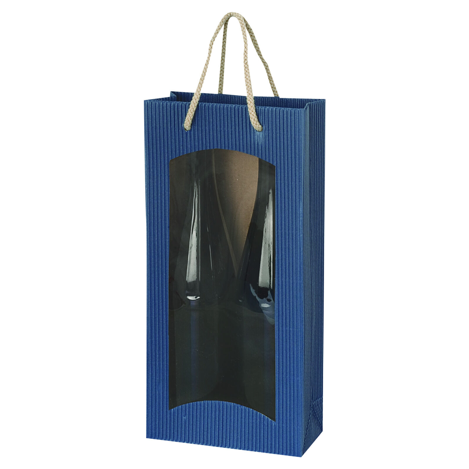 Weintragetasche Blau f�r 2 Flaschen