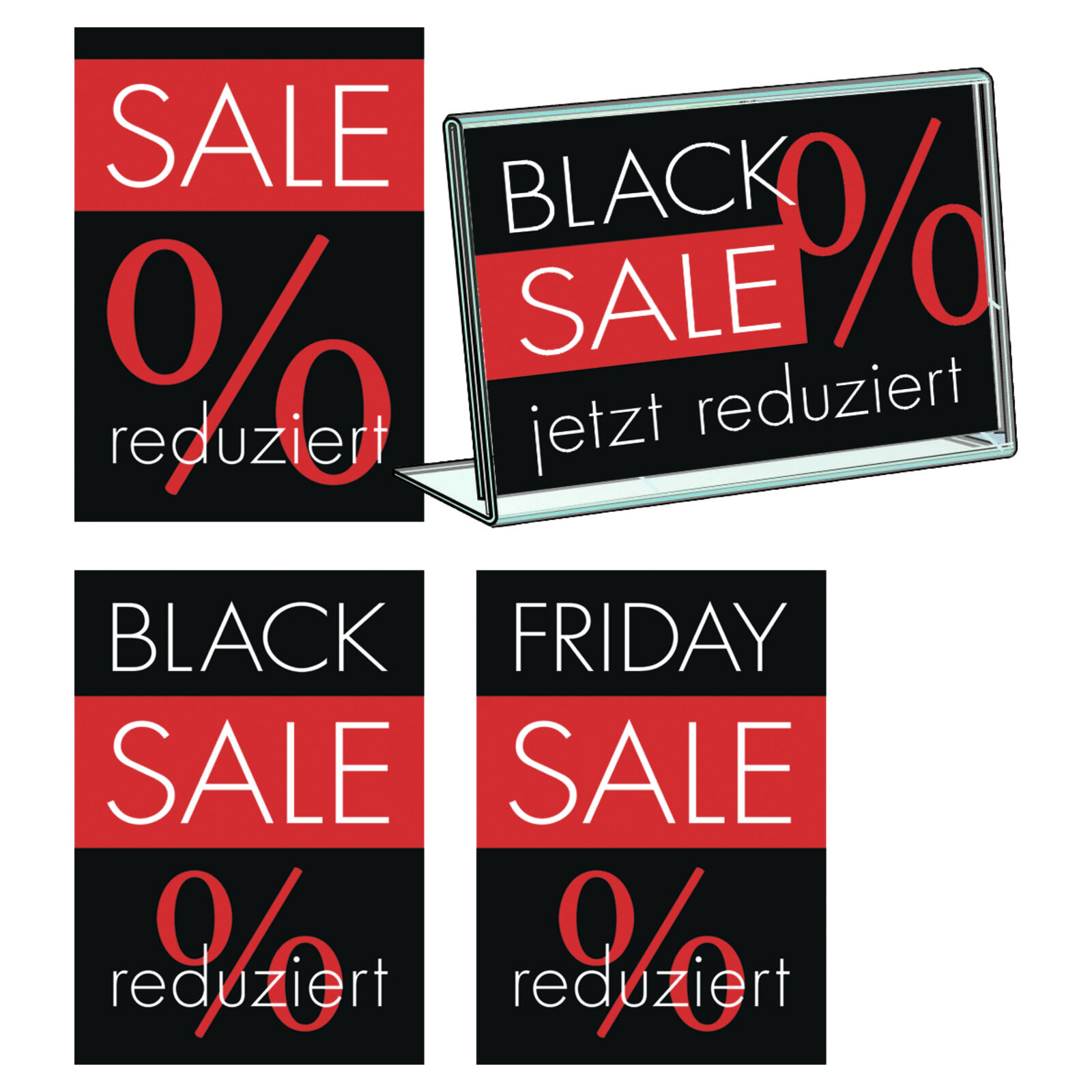 Papierplakat Black Sale reduziert Bild 2