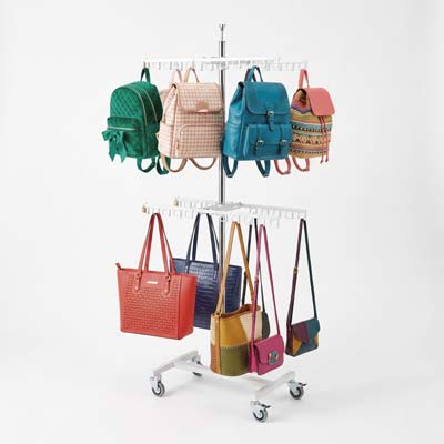 Taschenst�nder Tandem mit 2 Doppel-Warentr�gern