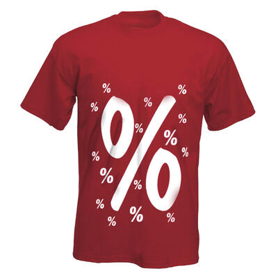 T-Shirt %-Zeichen