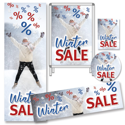 Deko-Sortiment Winter SALE, 5-teilig