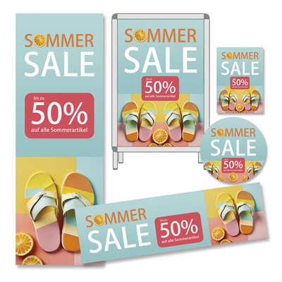 Deko-Sortiment Sommer Sale I, 5-teilig