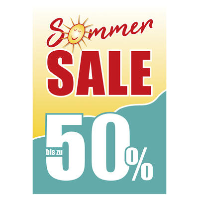 Plakat Sommer Sale 50%, DIN A1