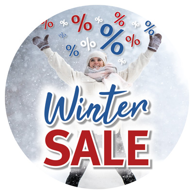 Ankleber Winter Sale, ø 32 cm