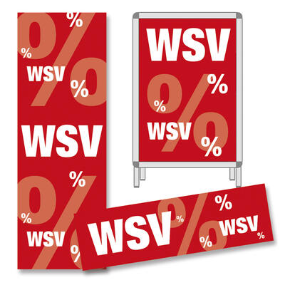 Deko-Sortiment WSV %, 3-teilig