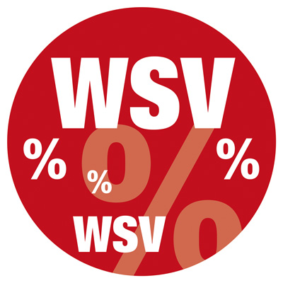 Ankleber WSV %,  32 cm