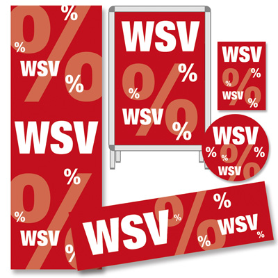 Deko-Sortiment WSV %, 5-teilig