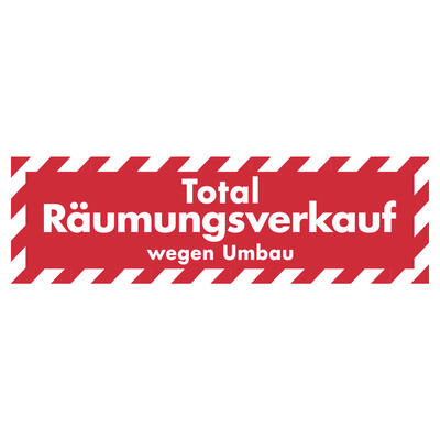 Aufkleber Total R�umungsverkauf