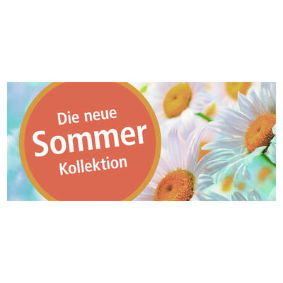 Plakatstreifen Die neue Sommer Kollektion