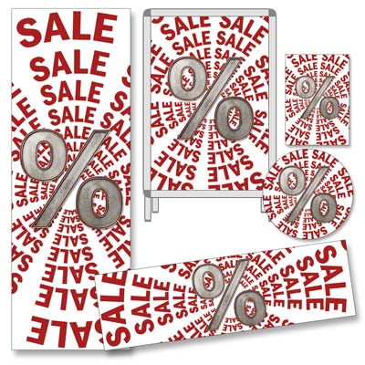 Plakat-Sortiment Sale Impact, 5-teilig