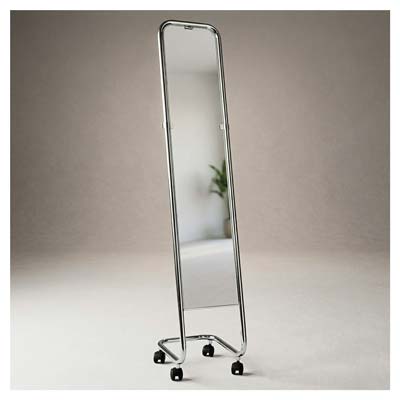 Rollspiegel 162x32 cm, verchromt