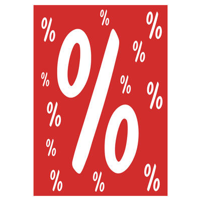 Plakatkarton doppelseitig, DIN A4 %-Zeichen