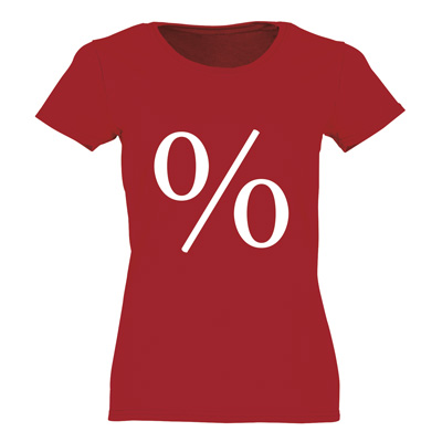 Damen T-Shirt % Größe S