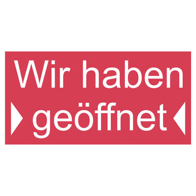 Aufkleber Wir haben geffnet 60x30 cm