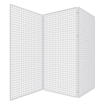 Gitterwand 3-teilig, H 200 cm, wei matt