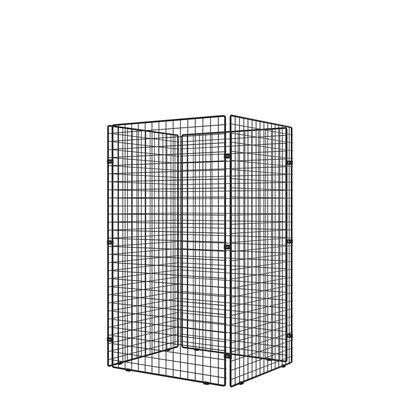 Ladenbau Gitterwand 4-teilig, schwarz
