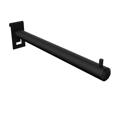 Abhngearm gerade fr Gitter, schwarz matt, 25x315 mm