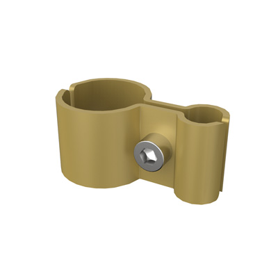 Drahtgitterverbinder 25, gold, 57x30x25 mm