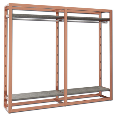 Ladenbausystem Venezia Kupfer 4 FB 2 TS K/G, Breite 214 cm