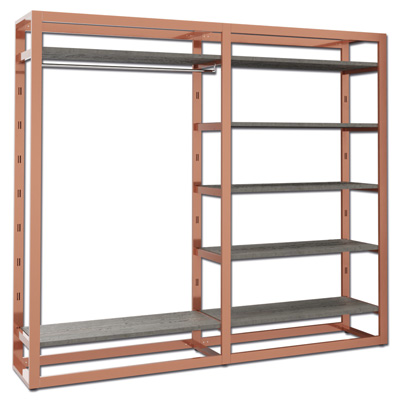 Ladenbausystem Venezia Kupfer 7 FB 2 TS K/G, Breite 214 cm