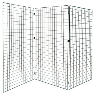 Ladenbau Gitterwand 3-teilig, verchromt