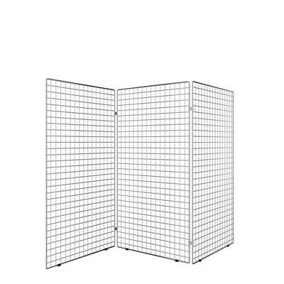 Ladenbau Gitterwand 3-teilig, verchromt