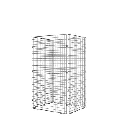 Ladenbau Gitterwand 4-teilig, verchromt