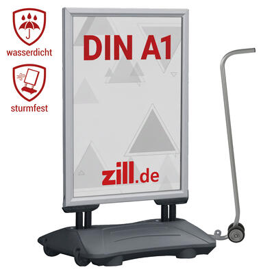 Kundenstopper WindPro mit Transporthilfe Format 60x85 cm