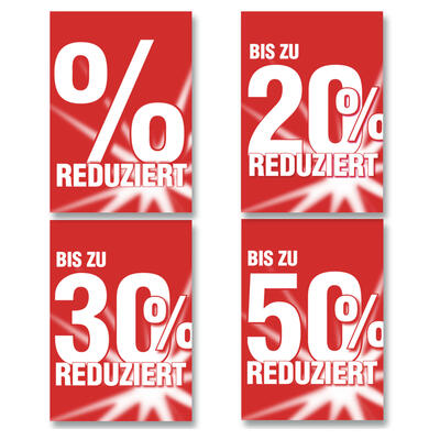 Plakat % reduziert