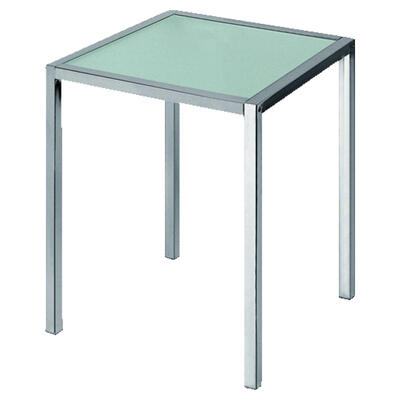Vorlagetisch 70x70xH88 cm, verchromt/satiniert