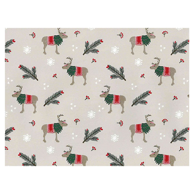 Weihnachtsgeschenkpapier Rentiere Limited, 50cm:100m