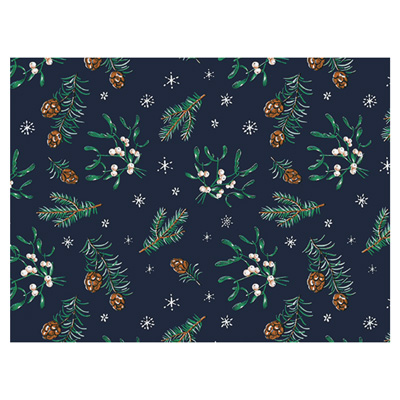 Weihnachtsgeschenkpapier Winternacht Limited, 50cm:100m