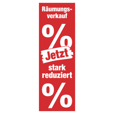 Stoffbanner 60x180 cm Wischer Rumungs-Verkauf