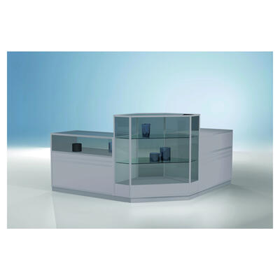 Prsentationsvitrine Eck-Form